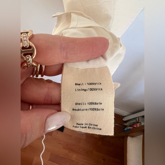 Lagence python white silk top - Picture 5 of 7